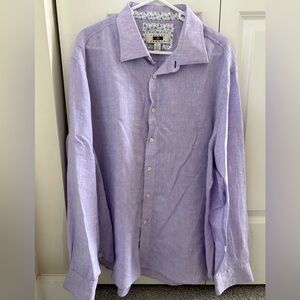 Men’s Joseph Abboud long sleeve button shirt - purple -XL